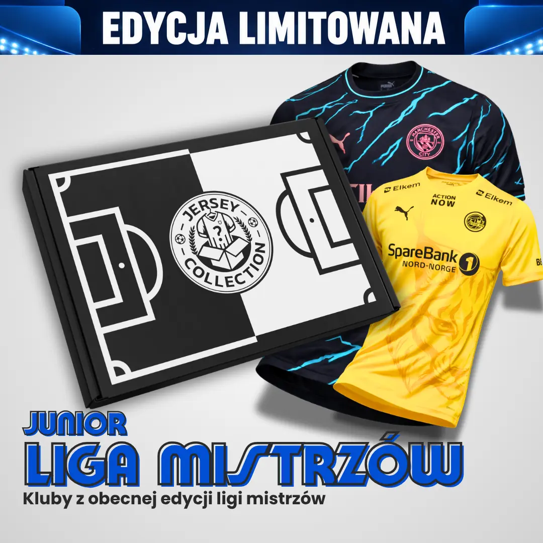 Mystery Box z koszulką piłkarską junior klubu Ligi Mistrzów
