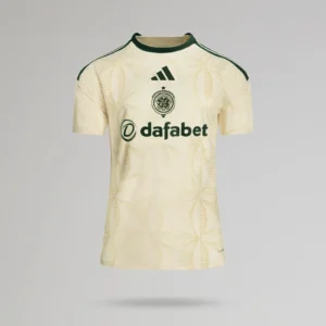 Trzecia koszulka Celtic FC 2026/27 adidas – kremowy model z zielonymi detalami 